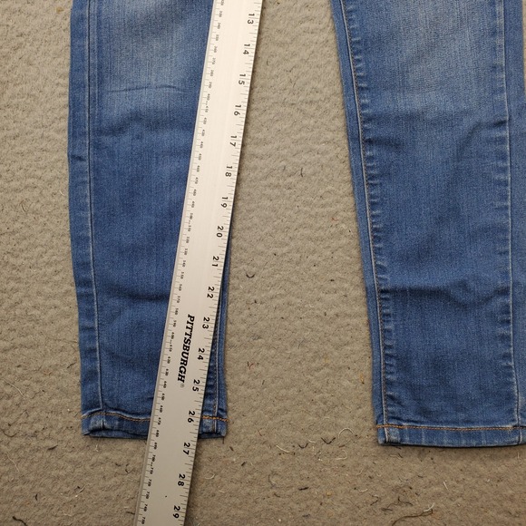 Free People Jeans Womens Size 24 Blue Denim Regular Fit Flat Front Skinny Leg - Picture 4 of 8
